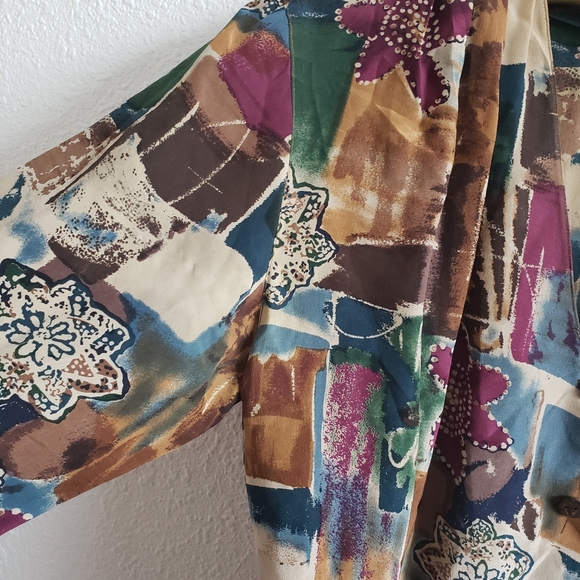 Vintage Nora Noh Silk 100 % Longsleeve Blouse - Picture 5 of 13